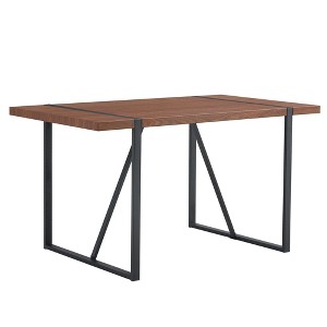 NicBex 55 Inch Rectangle Dining Table,Modern Kitchen Table with MDF Tabletop and Metal Legs for 4 to 6 - 1 of 4