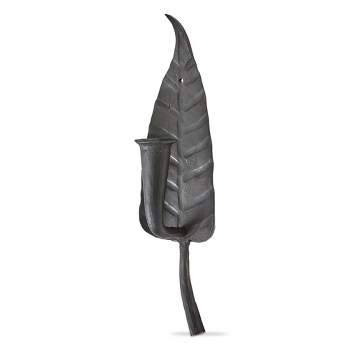 TAG Leaf & Flower Sconce Taper Candle Holder, 2.5L x 3.54W x 13.0H inches