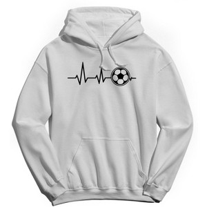 Rerun Island Men's Ecg Soccer Long Sleeve Graphic Cotton Sweatshirt Hoodie - 1 of 4