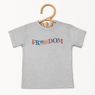 The Juniper Shop Distressed Freedom American Flag Youth Short Sleeve Tee