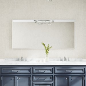 Rectangular Aluminum Framed Wall Bathroom Vanity Mirror - 1 of 4