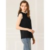 Allegra K Women's Ruffle Trim Casual Office Sleeveless Cotton Tank Top - 4 of 4