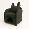 PAGED Dual-Use Accent Chair Upholstered Reading Chair Pet-Friendly Sofa Chair with Scratch-Resistant Fabric, Built-in Cat & Dog Hideaway - 4 of 4