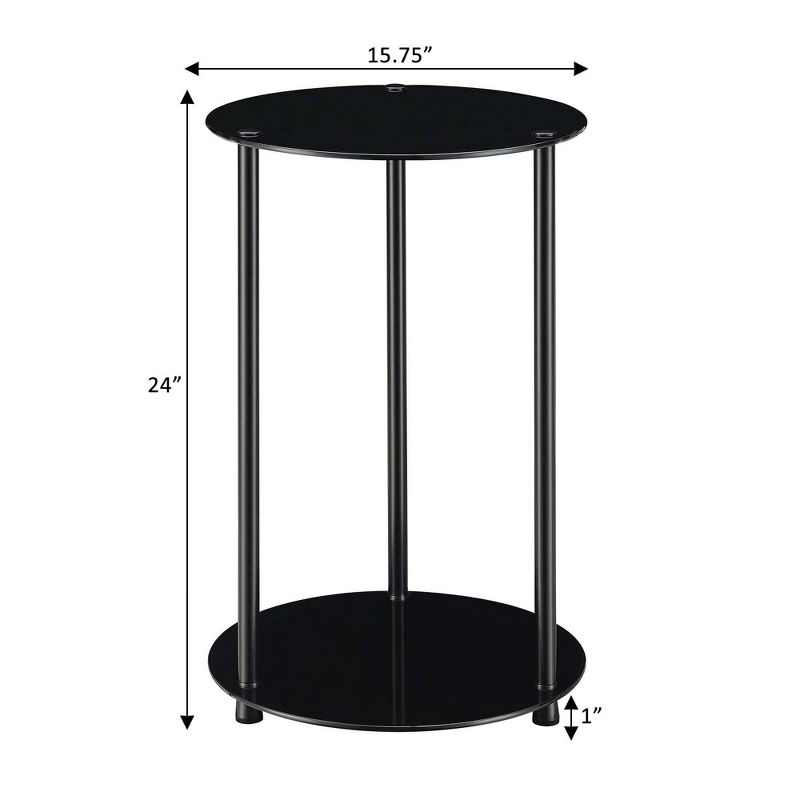 Designs2Go Classic Glass 2 Tier Round End Table - Breighton Home, 5 of 6
