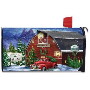 Briarwood Lane Mailbox Cover  - Standard Size - Christmas Tree Farm Pickup For Christmas Mailbox Cover - 1 of 2