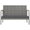 vidaXL Patio Lounge Set Outdoor Sectional Sofa Set Garden Loveseat Poly Rattan - Gray 8 Piece - 4 of 4