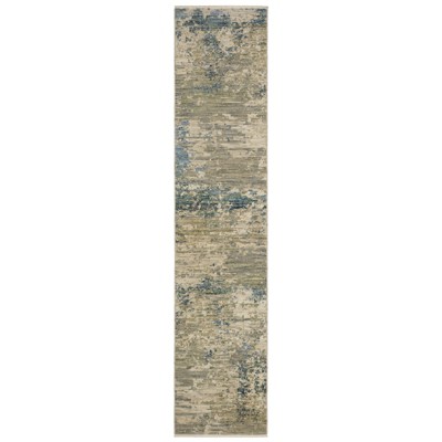 Oriental Weavers Soleri SOL07 Beige/ Blue Indoor Area Rug - 2'6" x 12'