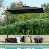 HYLEORY Beeram 96" x 96" Cantilever Umbrella with Counterweight - 2 of 4