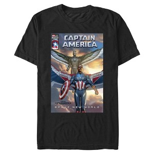 Men's Captain America: Brave New World Falcon and Captain America Comic Book Cover T-Shirt - 1 of 4