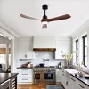 TOBILI Hot sales 52 Inch Modern Ceiling Fan With 3 Color Dimmable 3 Solid Wood Blades - 3 of 4