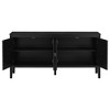 NicBex 4-Door Buffet Cabinet with Geometric Line Patterns and Vintage Metal Handles,Modern Sideboard Cabinet,Storage Cabinet for Living Room - 4 of 4