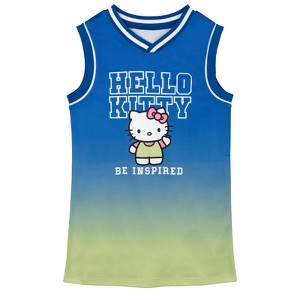 Hello Kitty Toddler Girls Mesh Jersey Athletic Dress Blue / Green 4T :  Target
