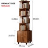 Airsurfer 5-Tier Bookshelf Tower Rotating Corner Display Bookshelf with Wheels and Drawer Storage Bookshelf for Home Office or Living Room - 3 of 4