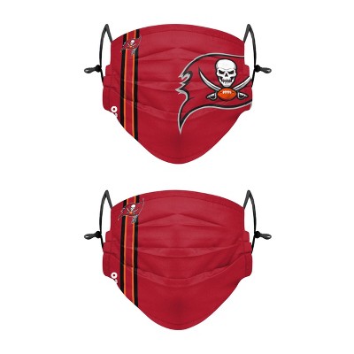 NFL Tampa Bay Buccaneers Adult Gameday Adjustable Face Covering - 2pk