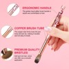 Saviland 7-Piece Kolinsky Acrylic Nail Brushes with Rose Gold Handles - Sizes 4-16 - 2 of 4