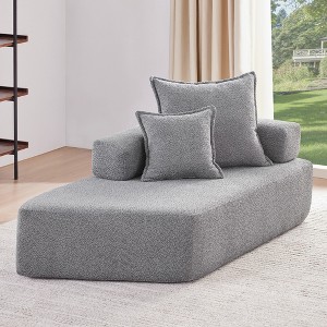 Whisen Oversized Modular Pieces for Convertible Luxury Boucle Floor Couch, 4 Shapes Available - 1 of 4