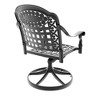 PAGED Metal Patio Dining Chairs Set of 2 Outdoor Swivel Chair with Breathable Fabric for Outdoor - 4 of 4