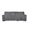 Mid-Century Modern L-Shaped Sectional Sofa with Pull-Out Bed, USB & Storage Chaise - 2 of 4