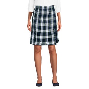Lands' End School Uniform Women's Plaid  A Line Tab Skort Top of Knee - 1 of 4