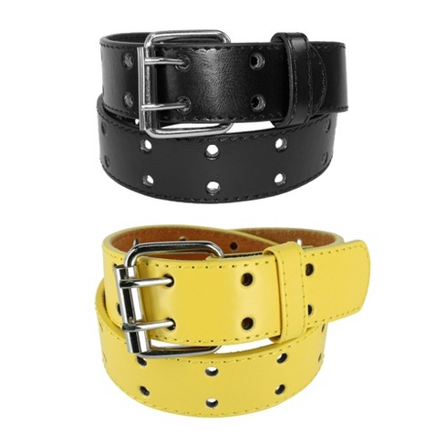 CTM Kid's Leather Two Hole Jean Belt (Pack of 2 Colors) - image 1 of 4