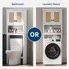 63" Tall Over The Toilet Storage Cabinet, Farmhouse Bathroom Cabinet with Adjustable Shelf - 4 of 4