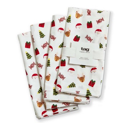 tag Holiday Cheer Napkin S/4