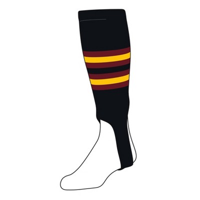 TCK Baseball Stirrups Medium (200I, 5in) Black, Cardinal, Gold