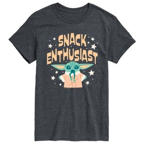 Men's - Star Wars - The Mandalorian Snack Enthusiast Grogu Short Sleeve Graphic T-Shirt - 1 of 4