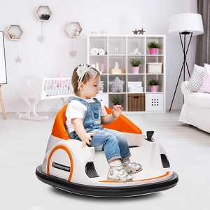 12V Kids Ride On Bumper Car Electric Bumping Car Battery Powered Ride On Toy with Remote Control, Battery Display, 360°Spin, LED Lights, Music - 1 of 4