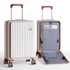 SUGIFT 20 Inch Carry On Luggage Airline Approved PC Hard Shell Suitcase with Spinner Wheels and TSA Lock - 1 of 4