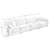 NicBex 150.38 Inch Corduroy 4-Seater Sofa with 2 Arm Pillows and 4 Throw Pillows for Living Room,Apartment,Bedroom - 3 of 4