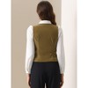 INSPIRE CHIC Women's Steampunk Velvet Sleeveless Button-Down V-Neck Suit Vest - 4 of 4
