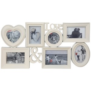 Northlight Multi-Sized "Love" Collage Picture Wall Frame - 26.5" - White - 1 of 4