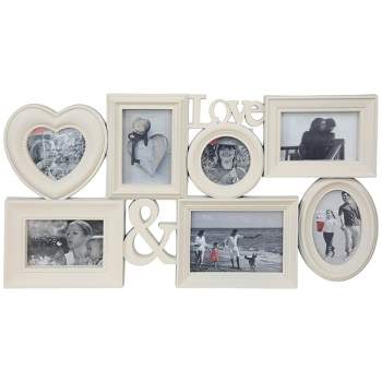 Northlight 26.5" White Multi-Sized Love Collage Picture Frame Wall Decor