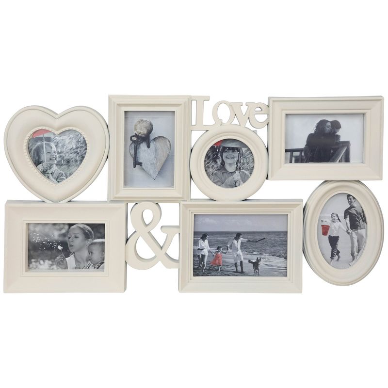 Northlight 26.5" White Multi-Sized Love Collage Picture Frame Wall Decor, 1 of 8