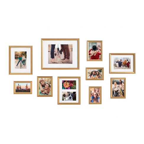 10pc Adlynn Frame Box Set Gold - Kate & Laurel All Things Decor : Target