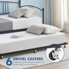 Twin Daybed with Trundle, Steel Slat Support, No Box Spring Needed, Guest Sofa Bed - 3 of 4