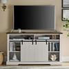 DOMETOUR TV Stand for 65 Inch TV, Entertainment Center with Storage Cabinets & Sliding Barn Door, Mid Century Modern TV Console - 2 of 4
