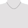 Black Bow Jewelry 2.4mm, 14k White Gold Solid Link Cable Chain Necklace - 2 of 4