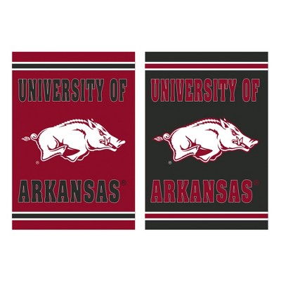 Embossed Suede, University of Arkansas Double Sided Indoor Outdoor Decor 18" x 12.5"