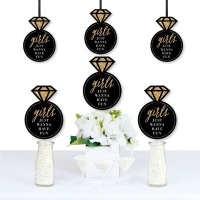 Big Dot of Happiness Girls Night Out - Ring Decorations DIY Bachelorette Party Essentials - Set of 20