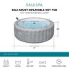 Bestway SaluSpa Bali Smart AirJet Inflatable Hot Tub Round Portable 4 to 6 Person Spa with 140 AirJets, App Control and EnergySense Cover, Grey Rattan - 2 of 4