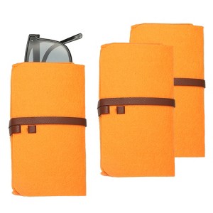 Unique Bargains Felt Soft Portable Storage Scratch-Resistant Eyeglasses Bag 3 Pcs - 1 of 4