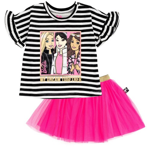 Barbie Girls T-shirt And Shorts Outfit Set Little Kid To Big Kid : Target