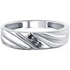 Pompeii3 Black Diamond Ring Men's 14k White Gold - 2 of 4