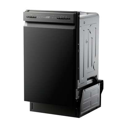 Midea 18-Inch Black Stainless Steel Built-In Dishwasher with Energy Star