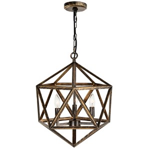 CWI Lighting Amazon 3 Light Up Pendant With Antique forged copper Finish - 1 of 4