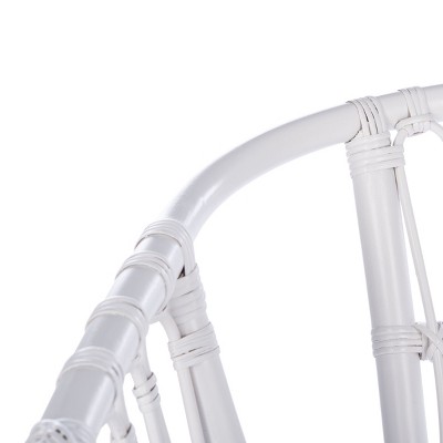 Sustainably Sourced White Rattan Accent Chair Set