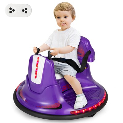Infans 12V Bumper Car for Kids Toddlers Electric Ride On Car Vehicle w/ 360° Spin