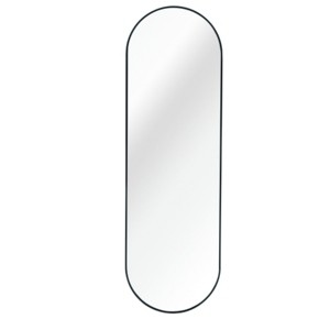63" x 20" Oval Full Length Wall Mirror with Aluminum Alloy Frame, Modern Accent Mirror for Bedroom or Living Room – The Pop Home - 1 of 4